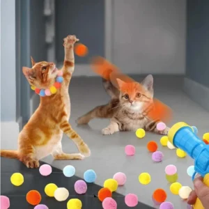 Cat Toy Ball and Launcher Set (2)